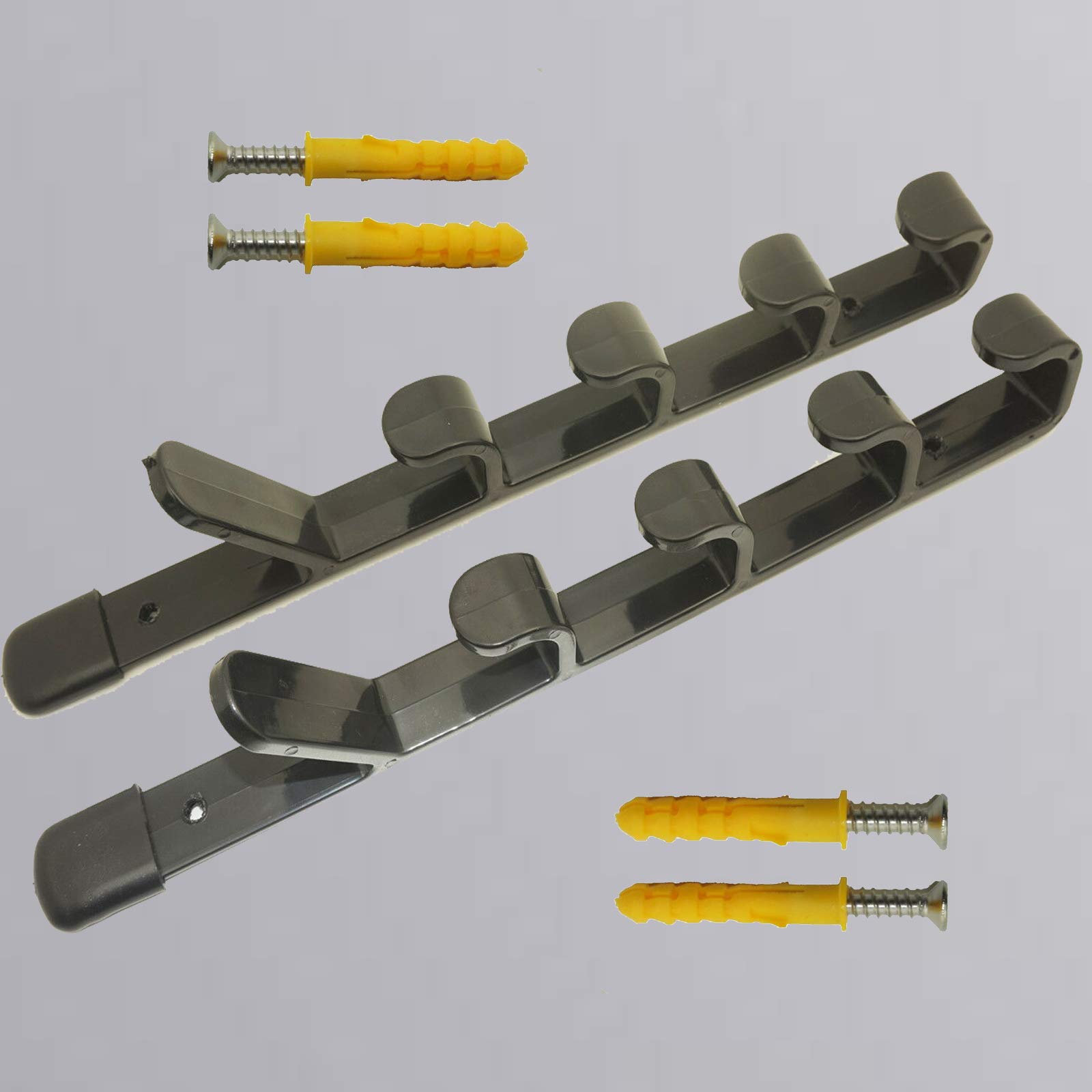 AUXPhome Horizontal Fishing Rod Storage Rack Holder Wall Mount - Hold 5 Fishing Rods W Screws - Tackle Rack Fishing Rod Holder Rod – Perfect Fishing Rod Organizer Storage Bracket - Wall Mount Rack