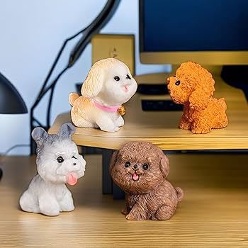 Amazon.co.jp: Voyyphixa ミニ置物 ミニチュア 犬 12種類セット