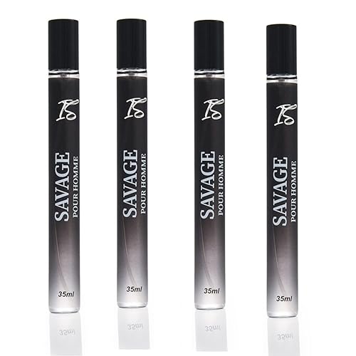 Miniatura 1 de Savage Cologne - Espray de viaje para hombre (4.7 onzas líquidas), 1.2 fl oz cada uno (paquete de 4) Eau De Toilette maravilloso regalo para