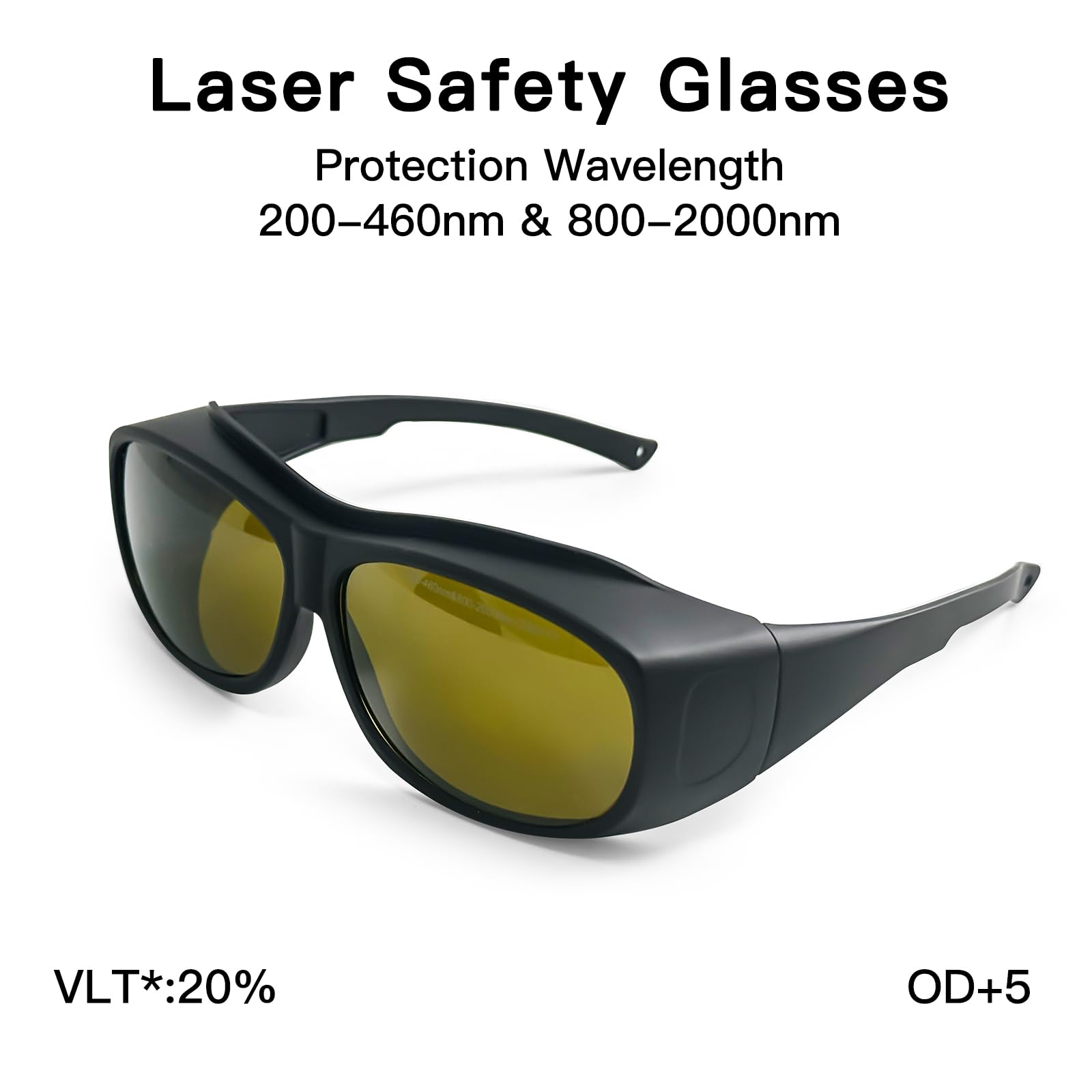 FONLAND Laser Safety Glasses for Laser Engraving Marking OD5+ 200-540nm & 800-2000nm Near Infrared Light, Blu, Green - Image 2