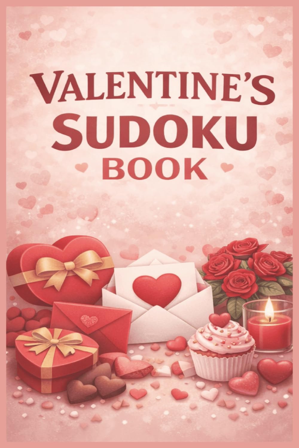 Valentine's Sudoku Puzzle Book: Valentine gift, Large Print, Basket stuffer, Brain teaser, Galentines, Paperback, Over 40 puzzles, Easy to Medium difficulty, 6x9 inches