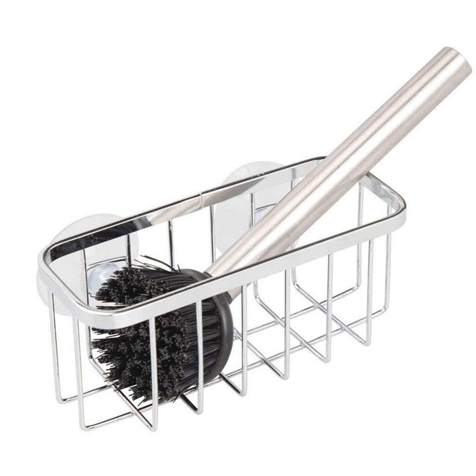 2 Pcs Sink Sponge Holder,304 Stainless Steel Sink Suction Cup | Sink Sticky Sponge Holder for Kitchen Bathroom