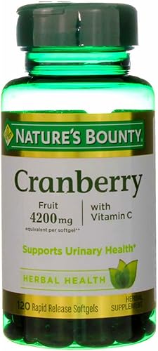 Nature's Bounty Fruta de arándano 4200 mg, cápsulas blandas de vitamina C, 120 ea (paquete de 5)