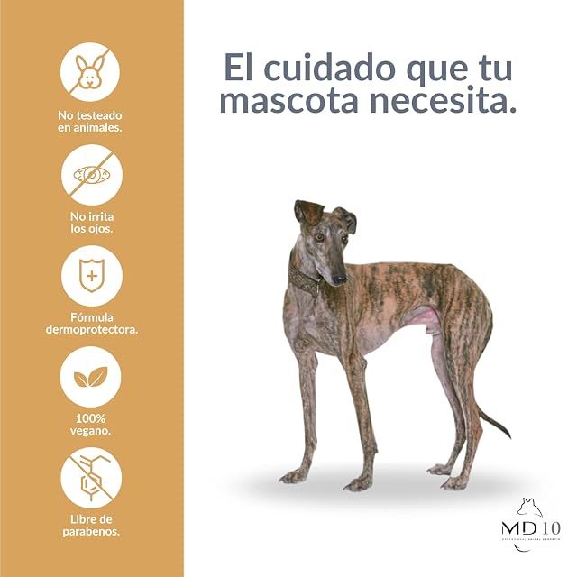 Foto 3 de 5 de Champú para Galgo - Champú Hidratante y Dermoprotector con Vitamina D-Pantenol - Ideal Perros Pelo Corto