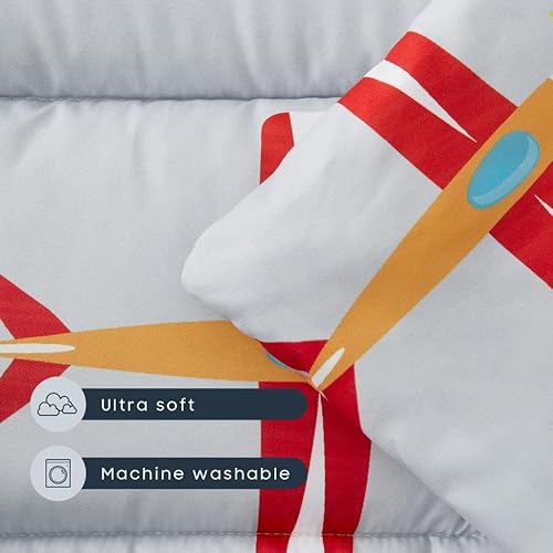 Miniatura 5 de Wake In Cloud - Tapete para siesta con almohada extraíble para niños y niñas, guardería, preescolar y saco de dormir, avión, nubes, cielo, estampado