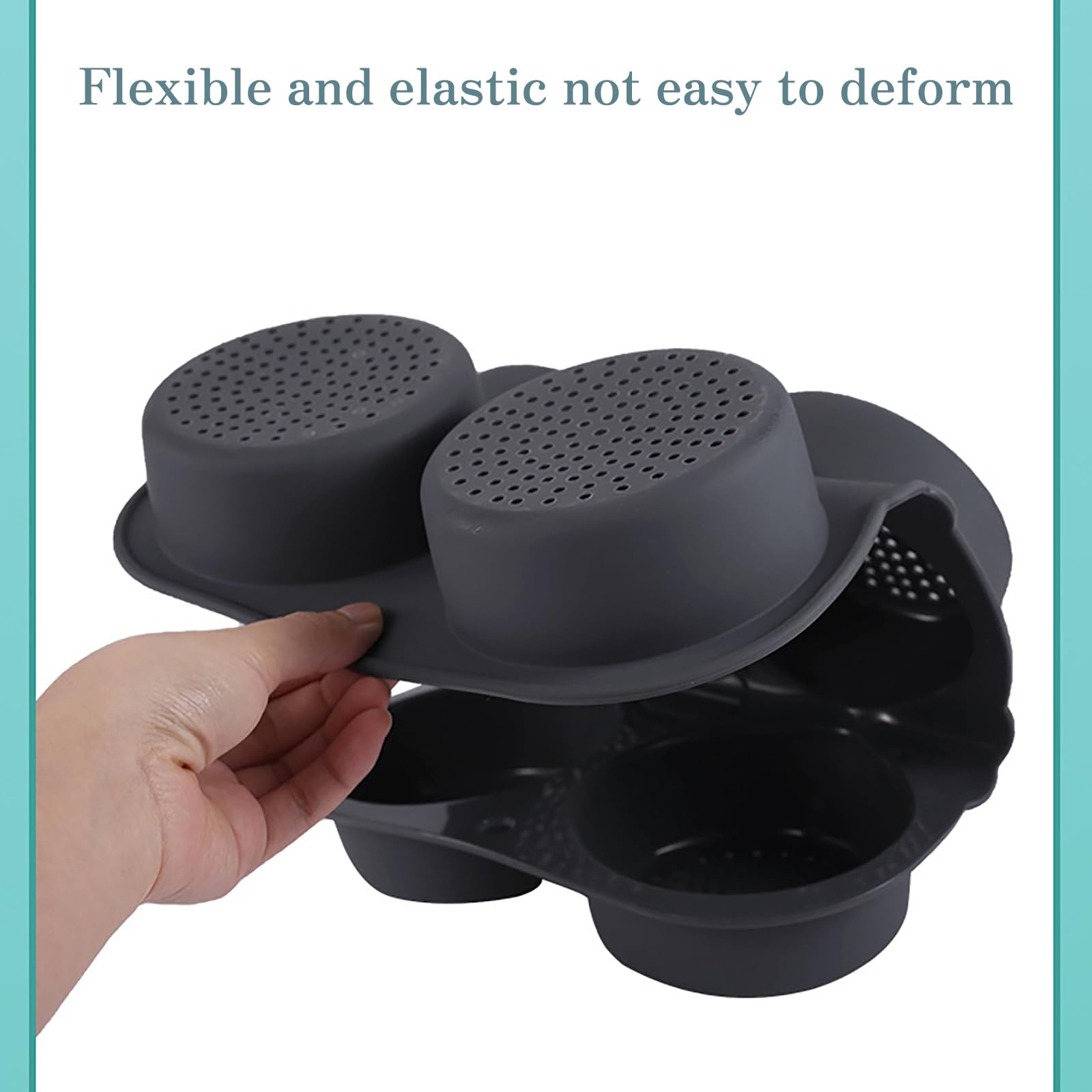 Moule à Pain Burger Silicone 6 Cavités - Diamètre 10 cm - Pour Four & Micro-Ondes - Résistant -40°C à 230°C - Démoulage Facile (34.5x23.5x4 cm)