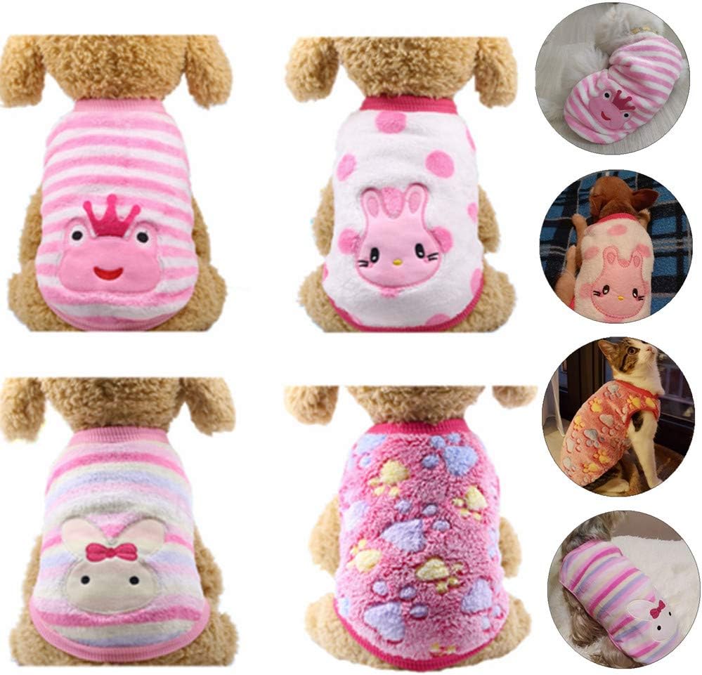 4 Pack Dog Sweaters for Small Dogs Girl Chihuahua Yorkies