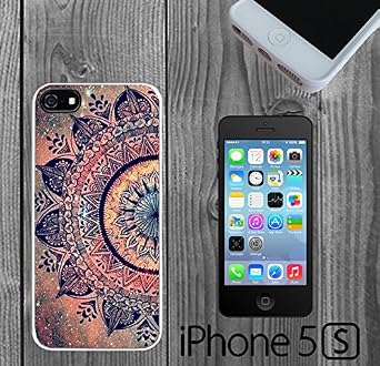 Mandala Datura Hippie Custom made Case/Cover/skin FOR iPhone 5/5s -White - Rubber Case