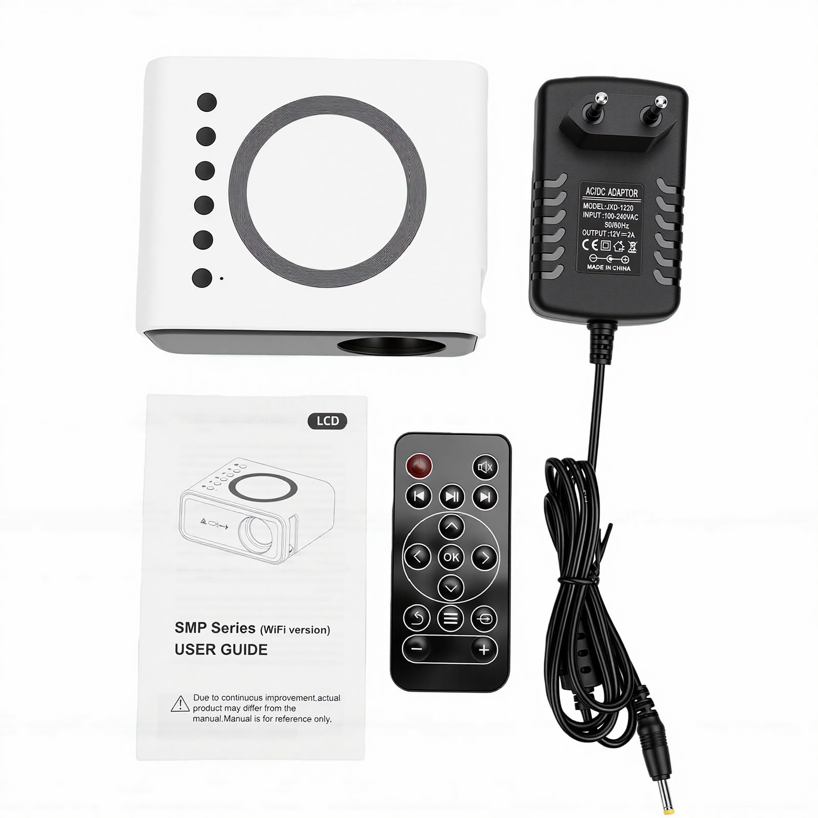 Mini Proyector Portátil, Proyector de Películas LED (Enchufe de