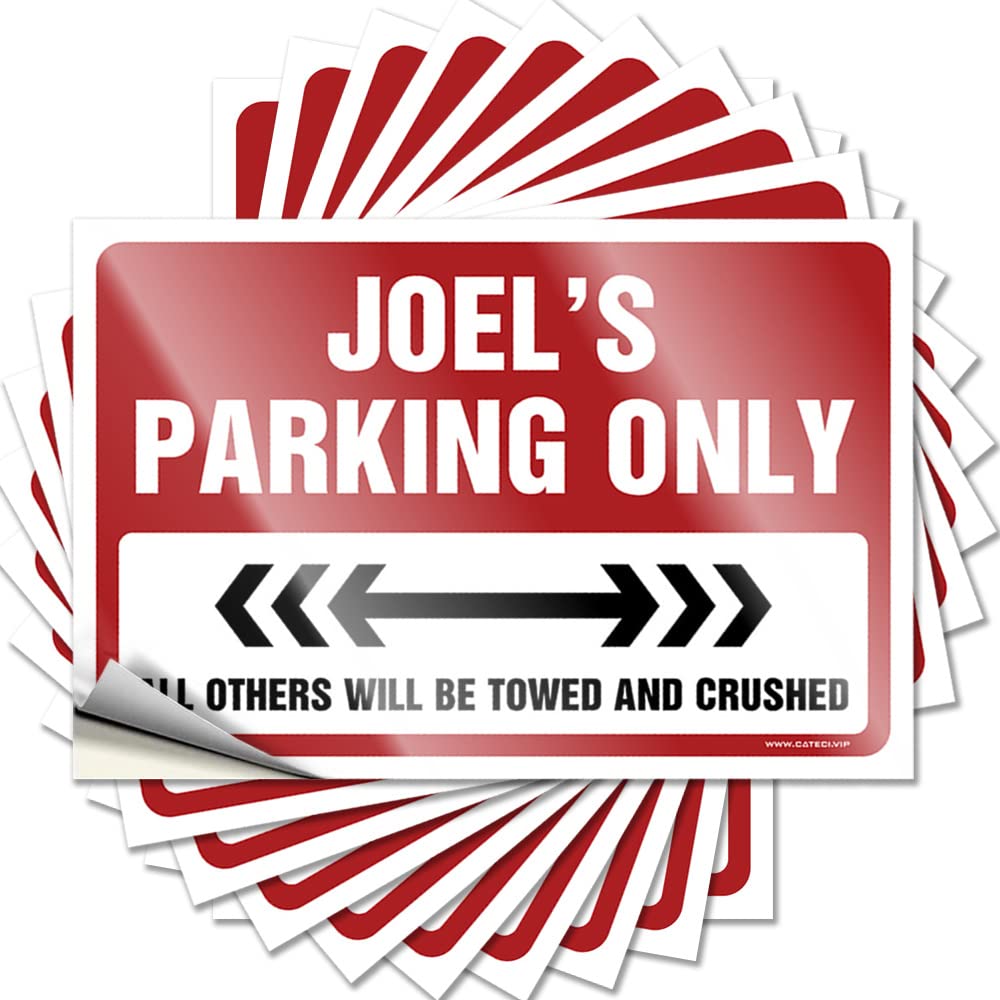Man Cave Accessories Decal Cover | Joel's Parking Only Book Farmers Sticker Pack(12X18CM)