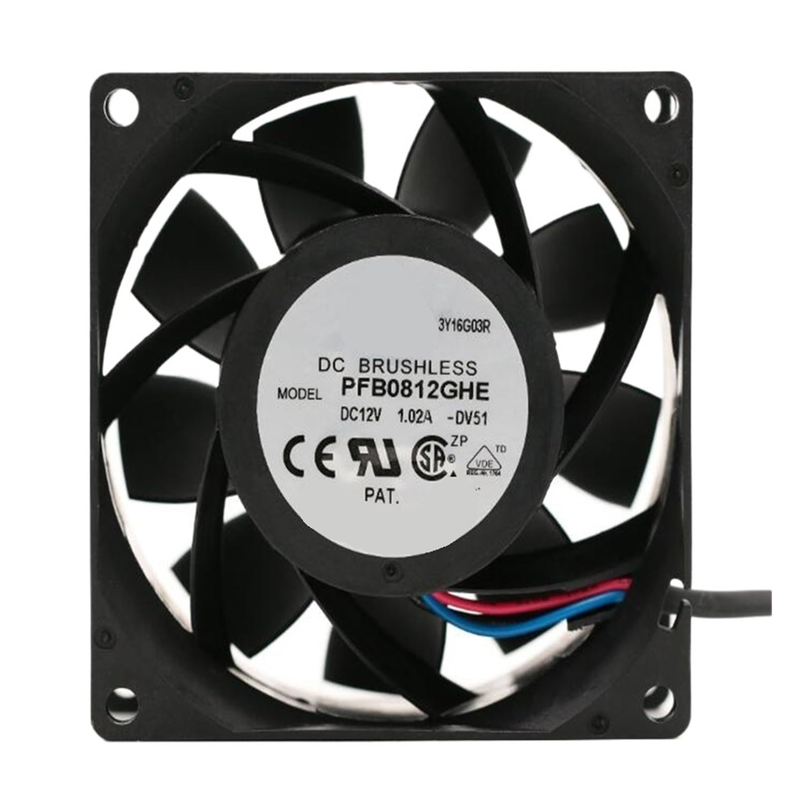 TSCFHGQI PFB0812GHE 1.02A three-wire 8CM 8038 12V cooling fan
