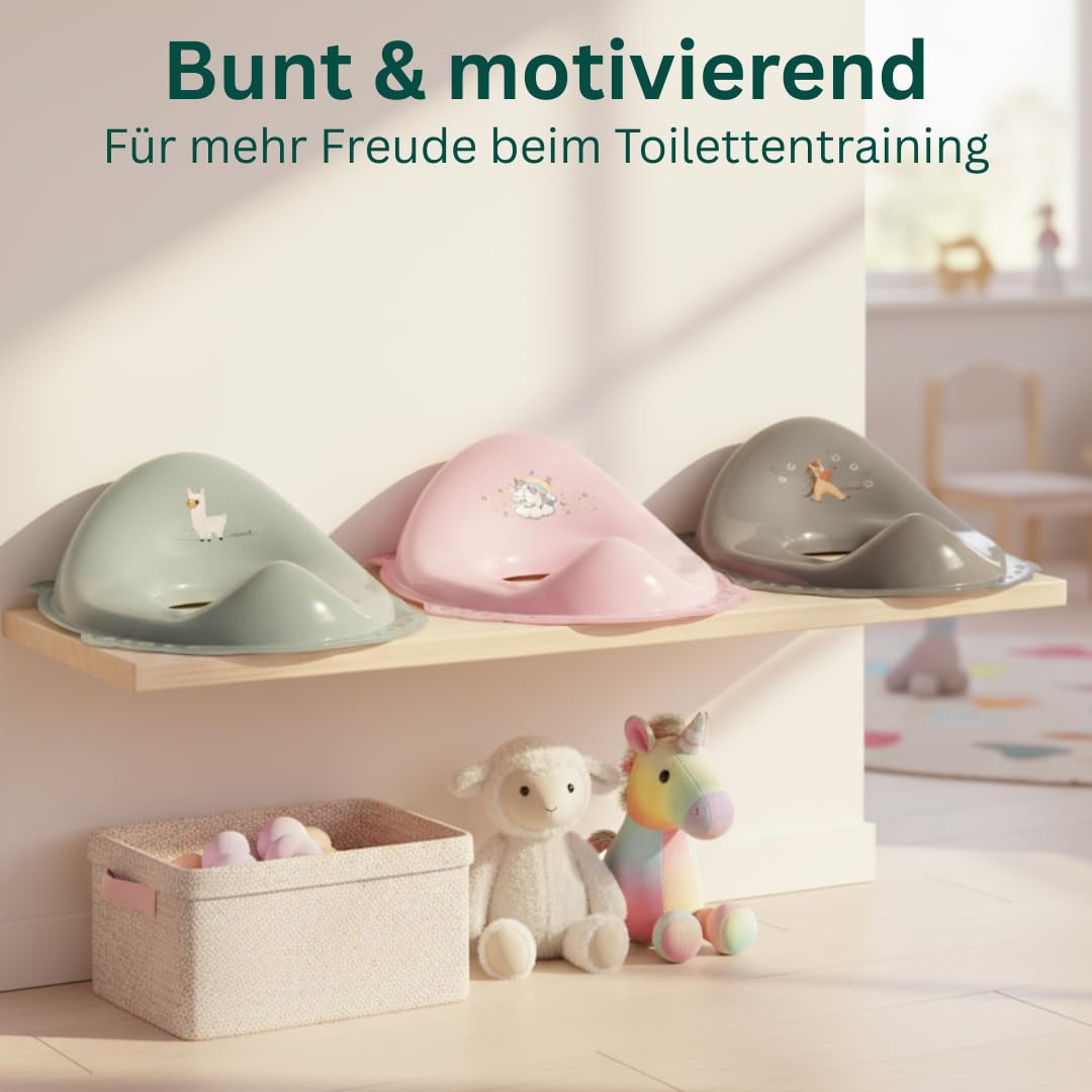 Toilettensitz Kinder Klositz Aufsatz rutschsicher & ergonomisch blau - Toilettenaufsatz Kinder WC Sitz für komfortables sicheres Toilettentraining - Kindertoilettensitzaufsatz ab 2 Jahre