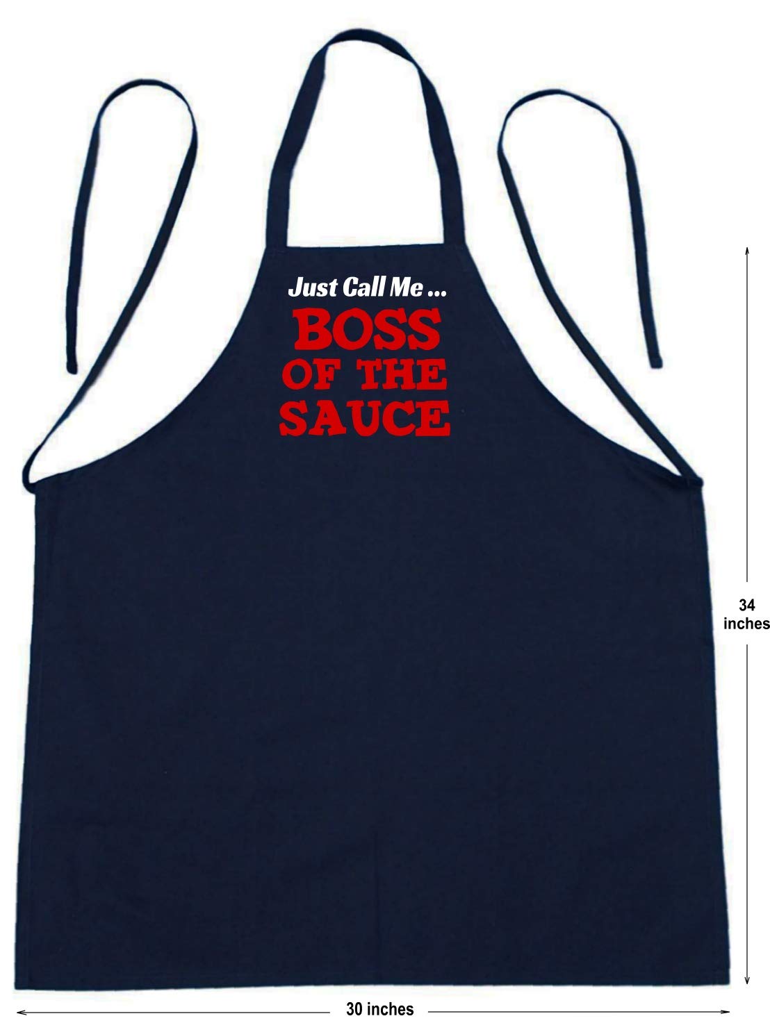 CoolAprons Boss Of The Sauce BBQ Apron Funny, Man Grilling Aprons by CoolAprons
