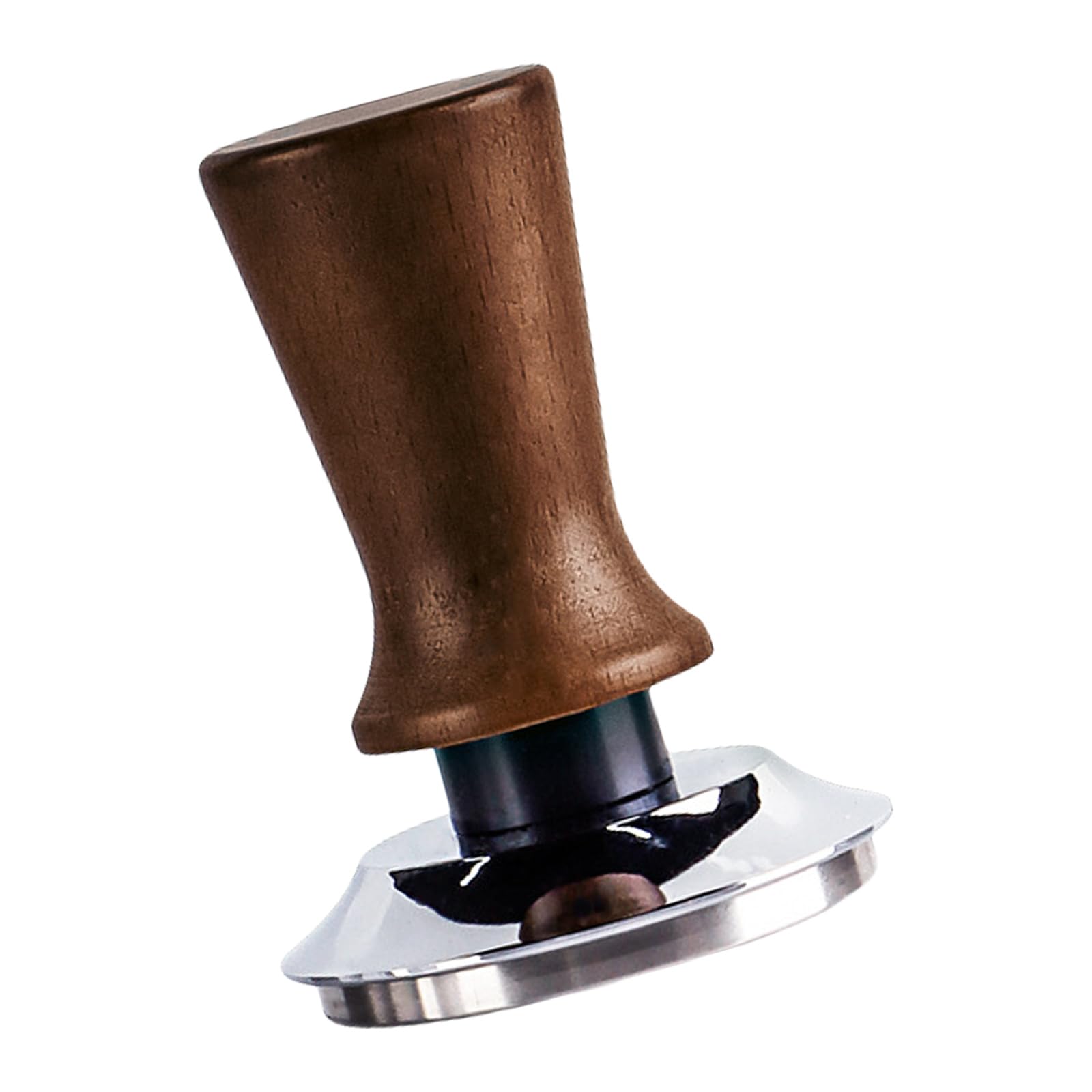 MALSSE Espresso Press with Ergonomic Handle Comfortable Grip Beechwood and Stainless Steel Coffee Tamper Espresso Accessory Accessory