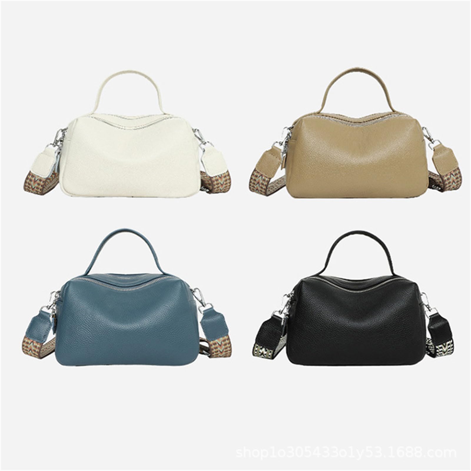 Borsa A Tracolla Semplice Elegante E Versatile di Grande capacità-Nero
