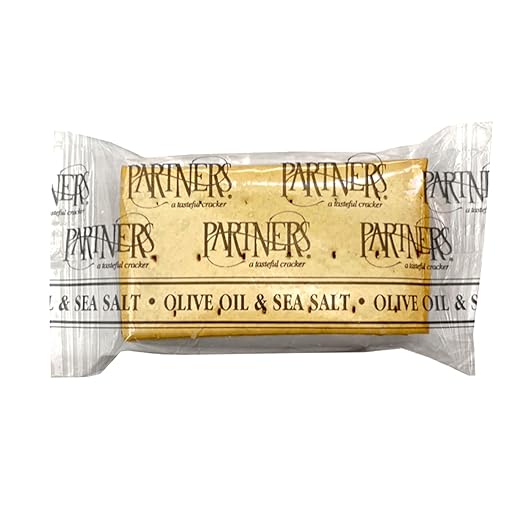 Partners Single Serve Hors d'Oeuvre Crackers, Olive Oil & Sea Salt, 4 Crackers Per Pack, 0.75 Ounce (Pack of 45), Made with Real Ingredients, Non-GMO, Kosher