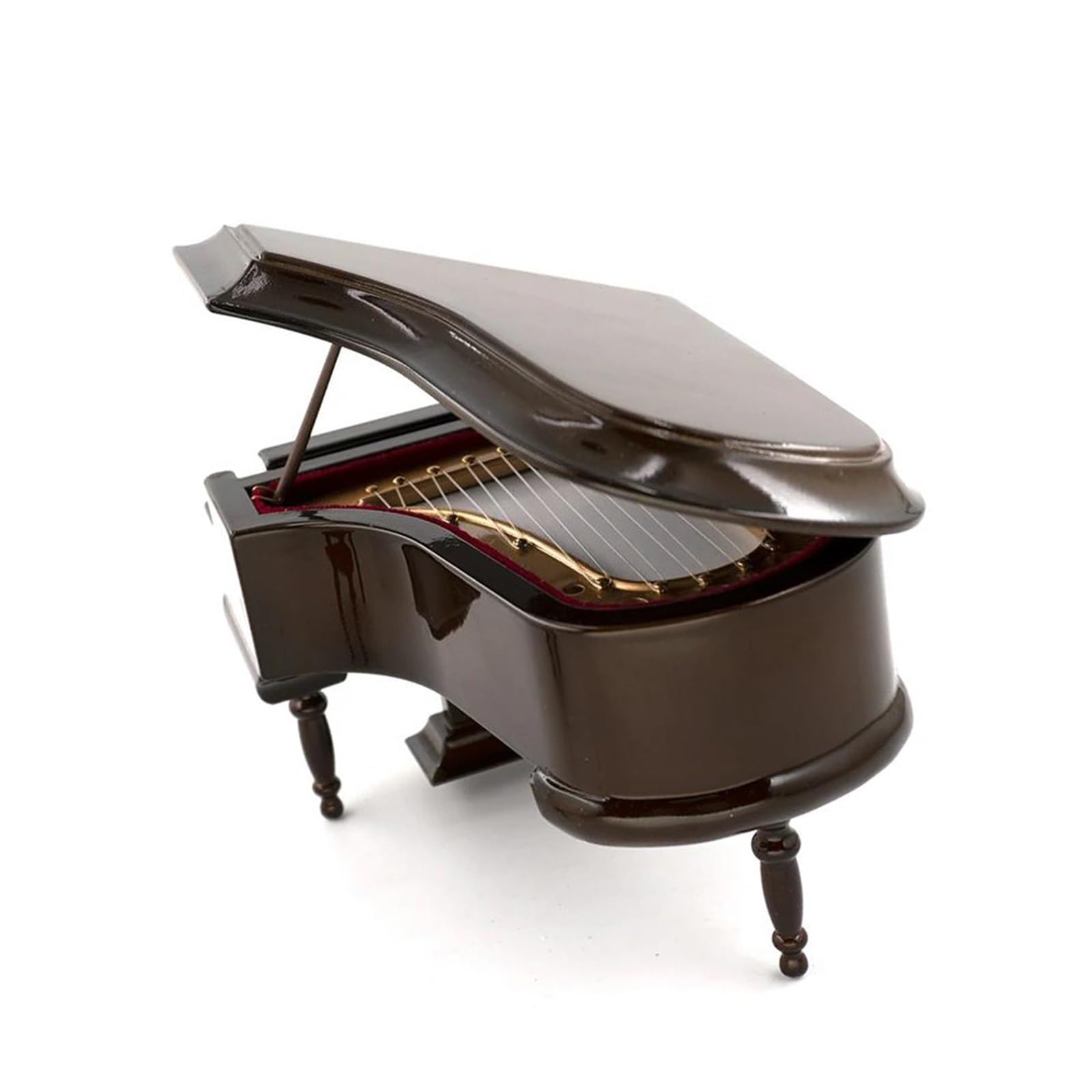 Ornamenti per Tromba Modello di Pianoforte a Coda in Legno in Miniatura con Sgabello Ornamenti per Strumenti Musicali(20x14x16cm)