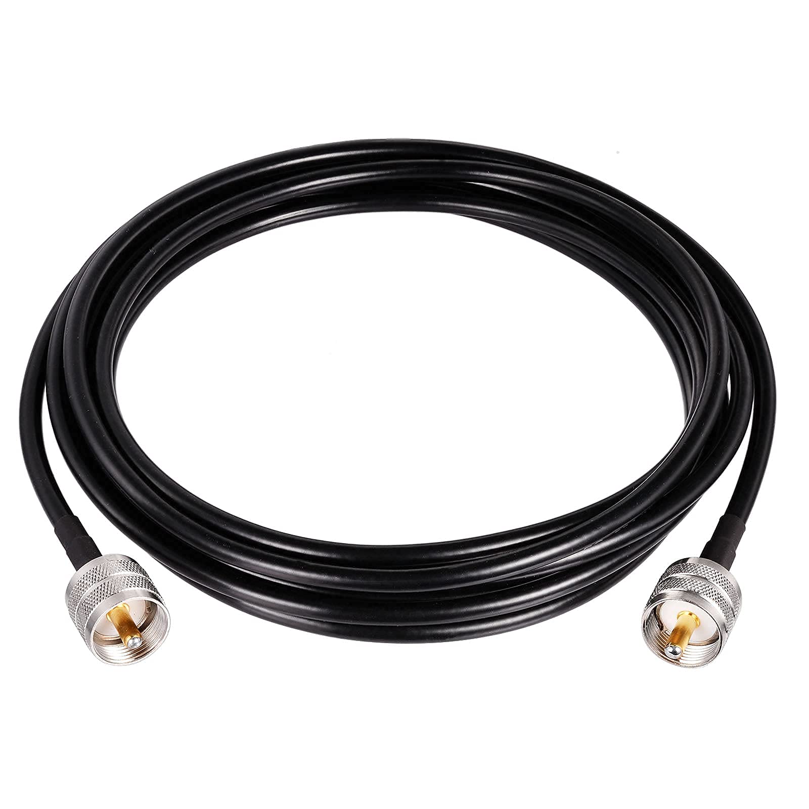 Superbat PL259 RG58 CB Patch Lead 3m 50ohm UHF Male to Male Ham Radio HF Coax Cable for HF VHF CB Radio SWR Meter, Scanner