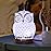 Owl Ceramic Aromatherapy Diffuser INRORANS 160ml Stone ultrasonic Cool Mist Scent Essential Oil Diffuser Humidifier with Intermittent Mist & LED 7 Colors Changing Night Light for Bedroom Office Home