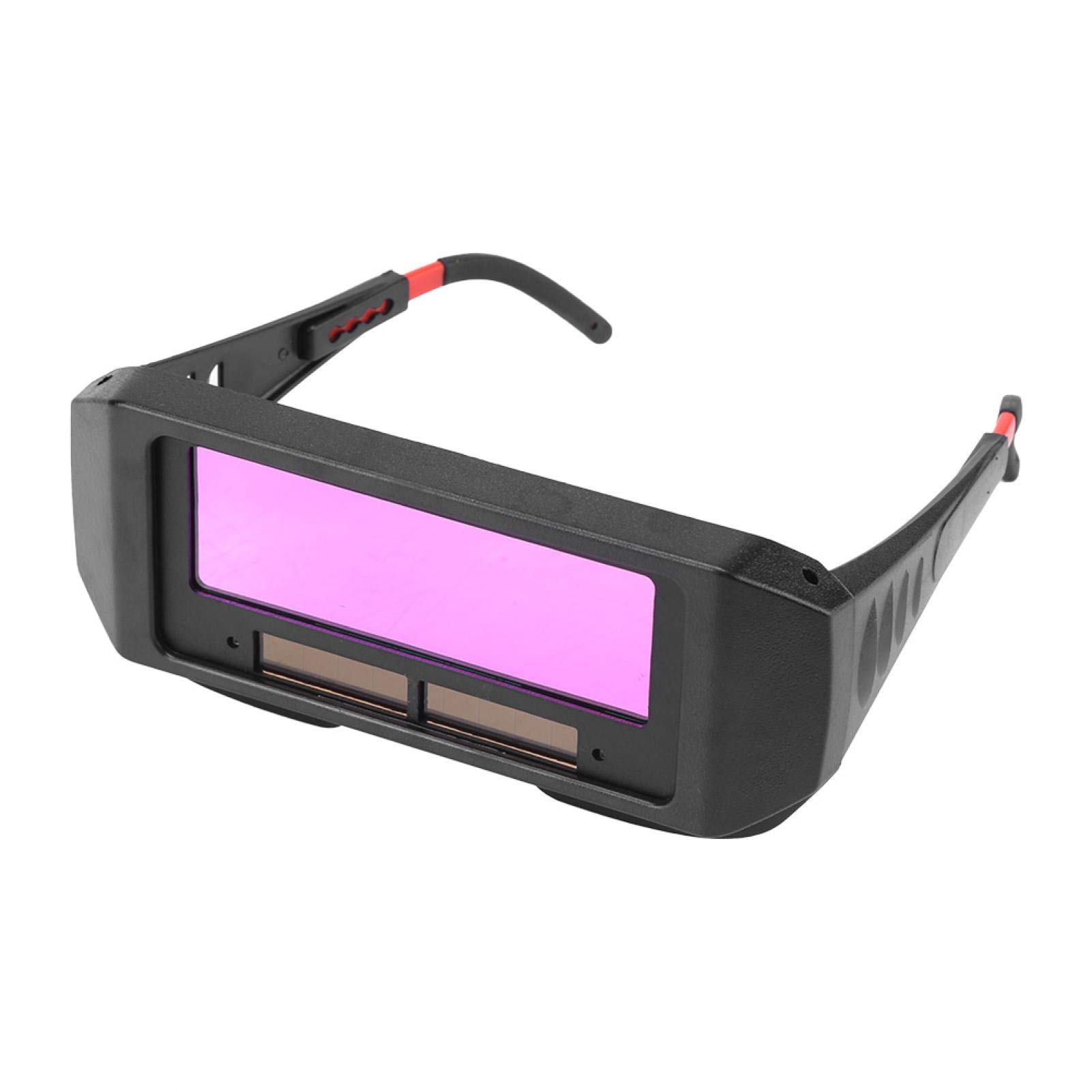 Sólidos ojos de soldador anti-ultravioleta Gafas Diseño liviano Gafas de soldadura con oscurecimiento automático solar Gafas TIG MIG con células solares para soldadura de acero con gas