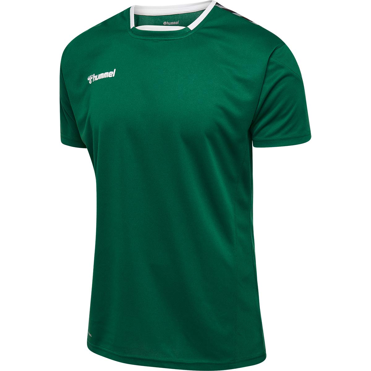 hummel Boys Authentic Kids Poly Jersey S/S Jersey, Evergreen, 128