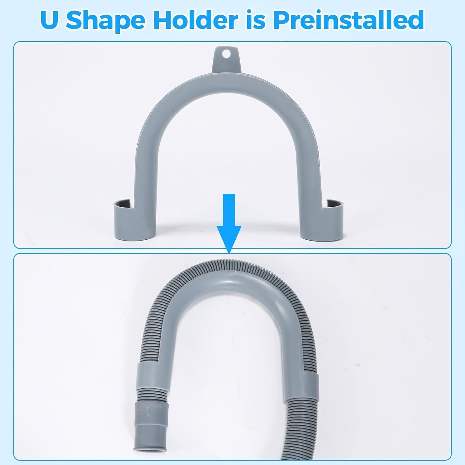 PinkCross - Extensión universal de manguera de drenaje para lavadora, manguera flexible para lavadora y lavavajillas, tubo portátil para fregadero y deshumidificador, manguera de plástico corrugado
