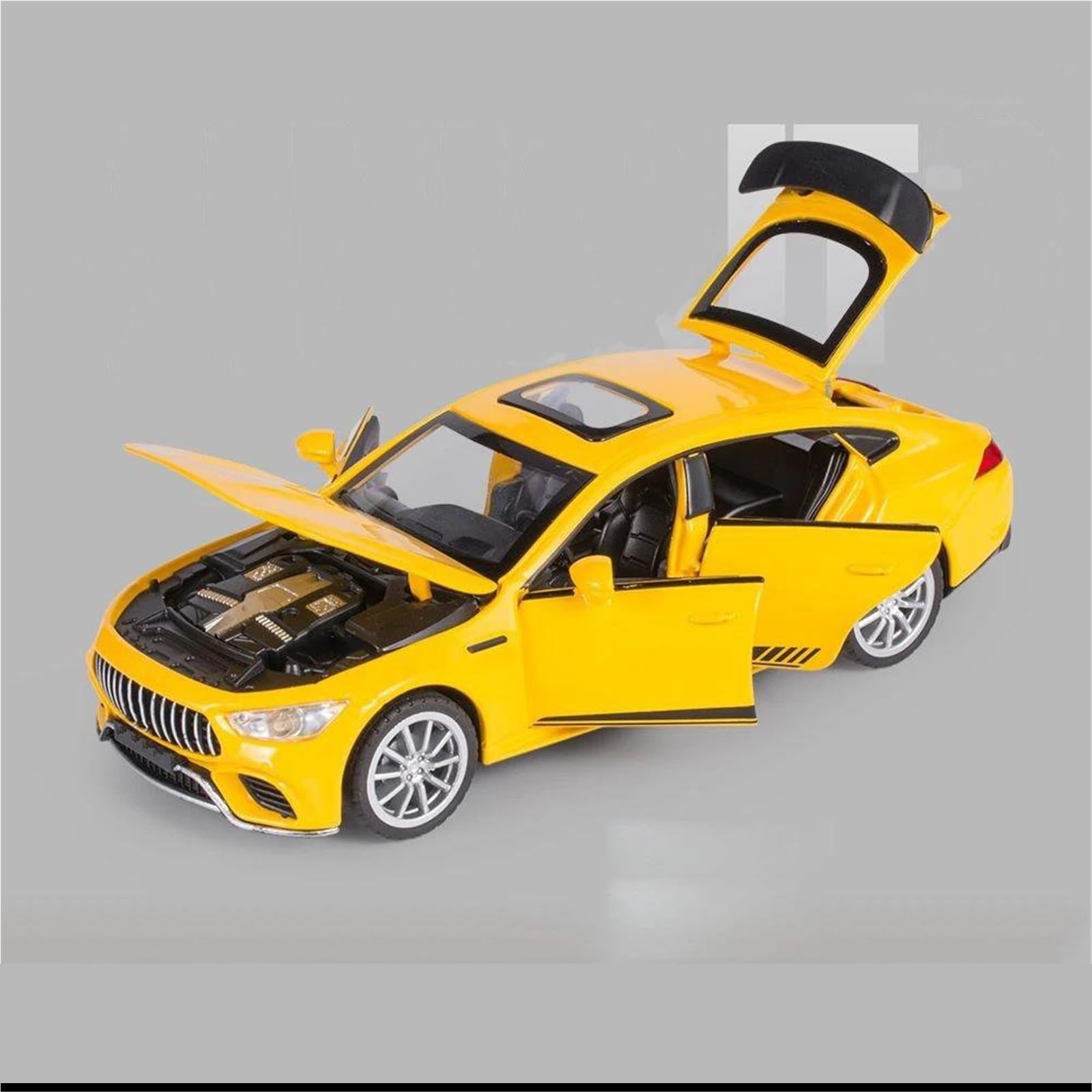 BANKOTO Diecast Car 1:32 For Benz For AMG GT63 Alloy Diecast Sports Car Model Pull Back Ornaments Collect Collectible Model(Yellow)