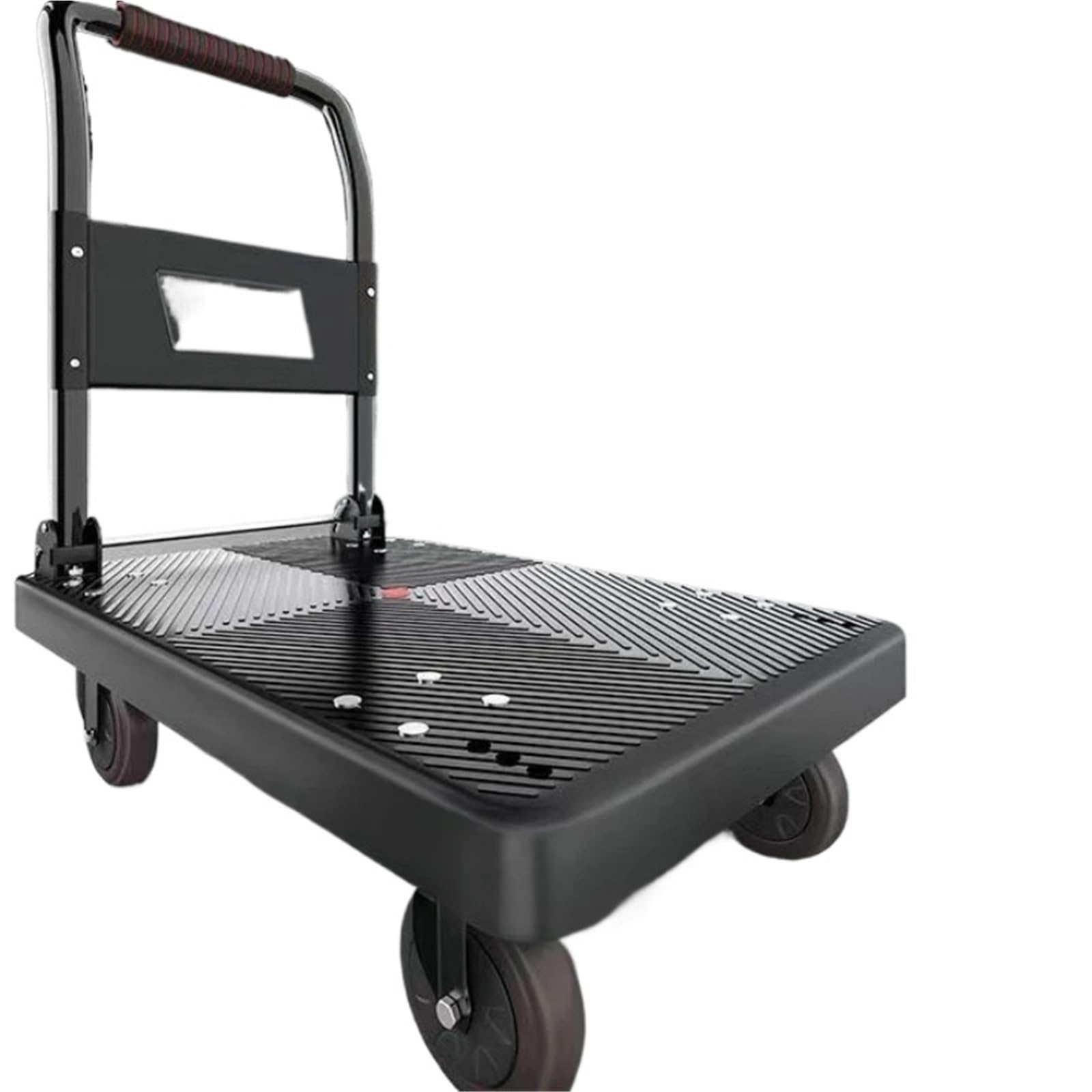 Platform Truck Cart, Pulling Pushing Goods Platform Truck Cart Trolley Folding Flatbed Four Wheel(72 48cm)