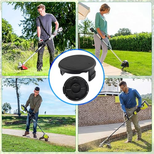 BOSHCHEN Weed Eater Spool Cap Cover for Hyper Tough String Trimmer Model HT19-401-003-06 & HT19-401-003-07 Hyper Hyper 20V Max Weed Eater Parts Black 2 Pack