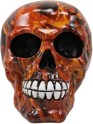 Miniatura 2 de Ebros Gift Día de los Muertos Infierno Ardiente Infierno de Dante Tatuaje Fuego Tatuaje Calavera de Azúcar Estatua como accesorio decorativo de
