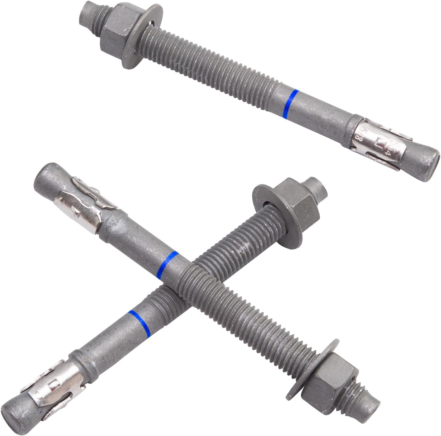 5/8" x 7" Concrete Anchors (20 Pack) 5/8 inch Wedge Anchors Bolts Hot Dip Galvanized