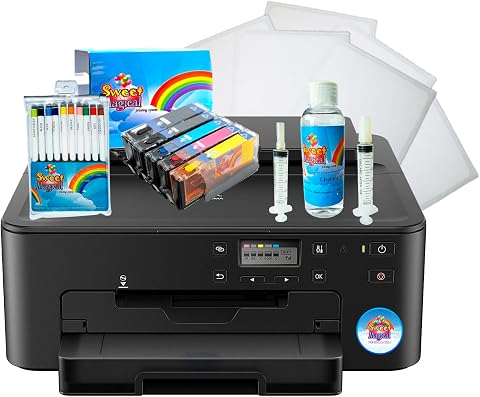 Cake Birthday Printer Bundle with Ink Cartridges, Frosting Paper, Markers, and P