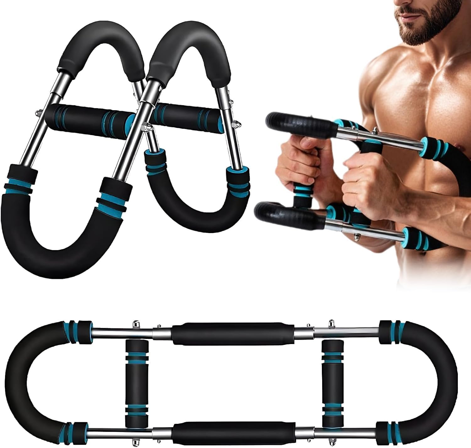 Shaker Twister Arm Trainer, U-shaped Twister Arm Trainer, Adjustable Chest Expander, Thigh Master Trainer, Body Strength, Fitness Equipment, Shapes the Perfect Body for Men