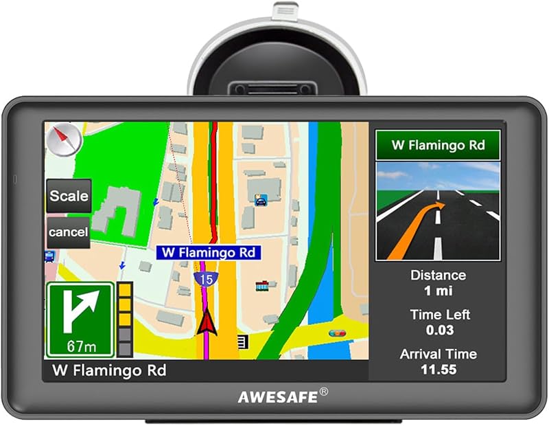 Navegador GPS para auto Pantalla táctil de 7 pulgadas Instrucciones de voz Dirección de giro Advertencia de límite de velocidad Actualización gratuita de mapa