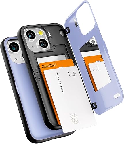 Miniatura 9 de GOOSPERY Parachoques magnético para puerta compatible con iPhone 13 Mini, tarjetero tipo cartera, cierre automático, protección de doble capa