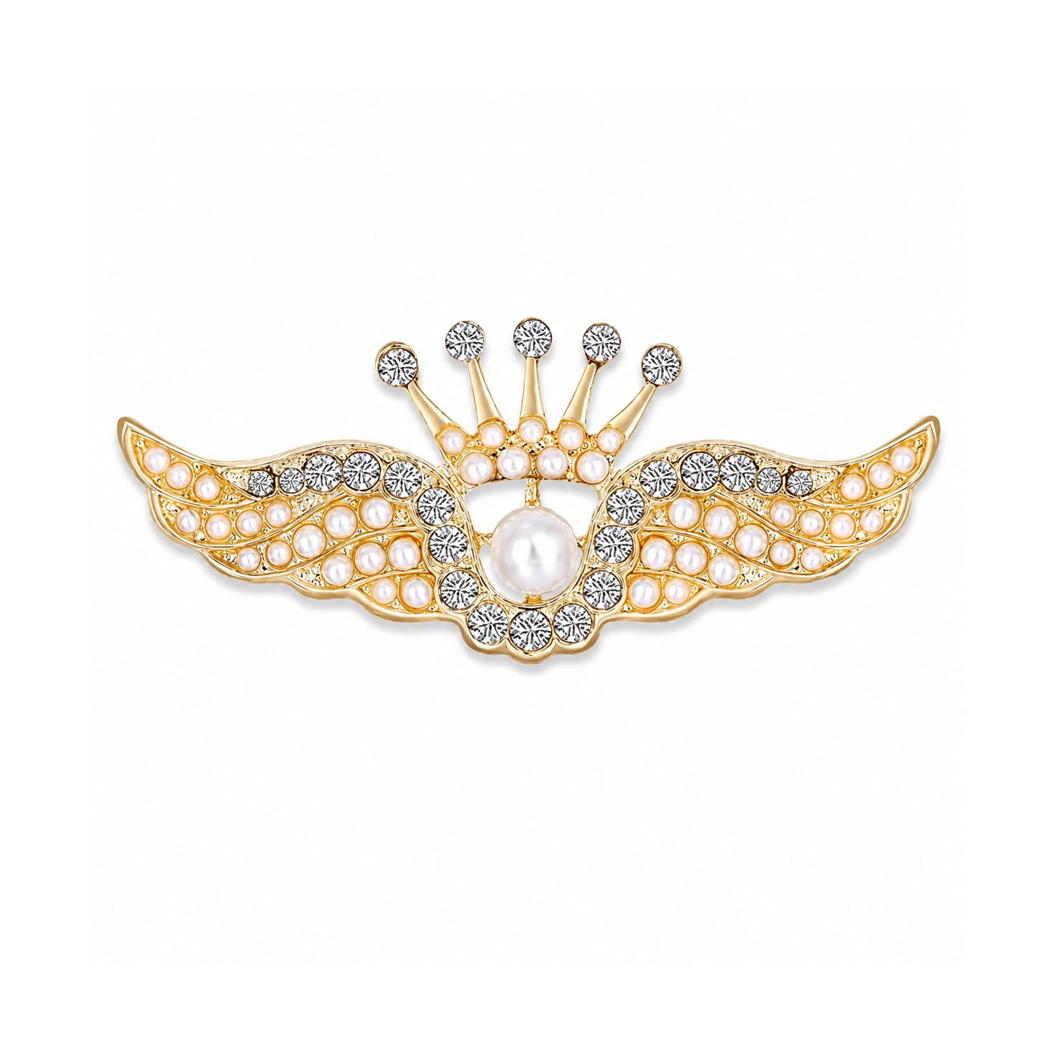 syga Brooch Pin Fashion Crystal Rhinestone Jewellery Pin Vintage Clothing Accessories Decoration Angel Wings Crown Style Brooches For Men's And Women- S258-picture-28