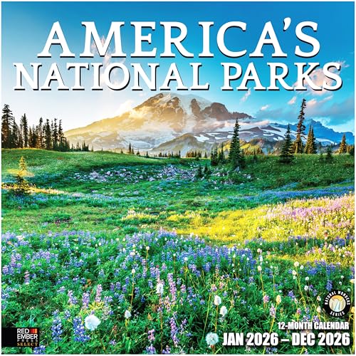 RED EMBER Select - America's National Parks 2026 Wall Calendar 12 Month | 12" x 24" Open | Thick & Sturdy Paper | Giftable | Nature Calendar 2026