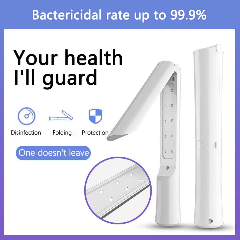 Asta disinfettante UVC disinfettante portatile lampada a raggi ultravioletti portatile e disinfettante domestico pieghevole luci germicida