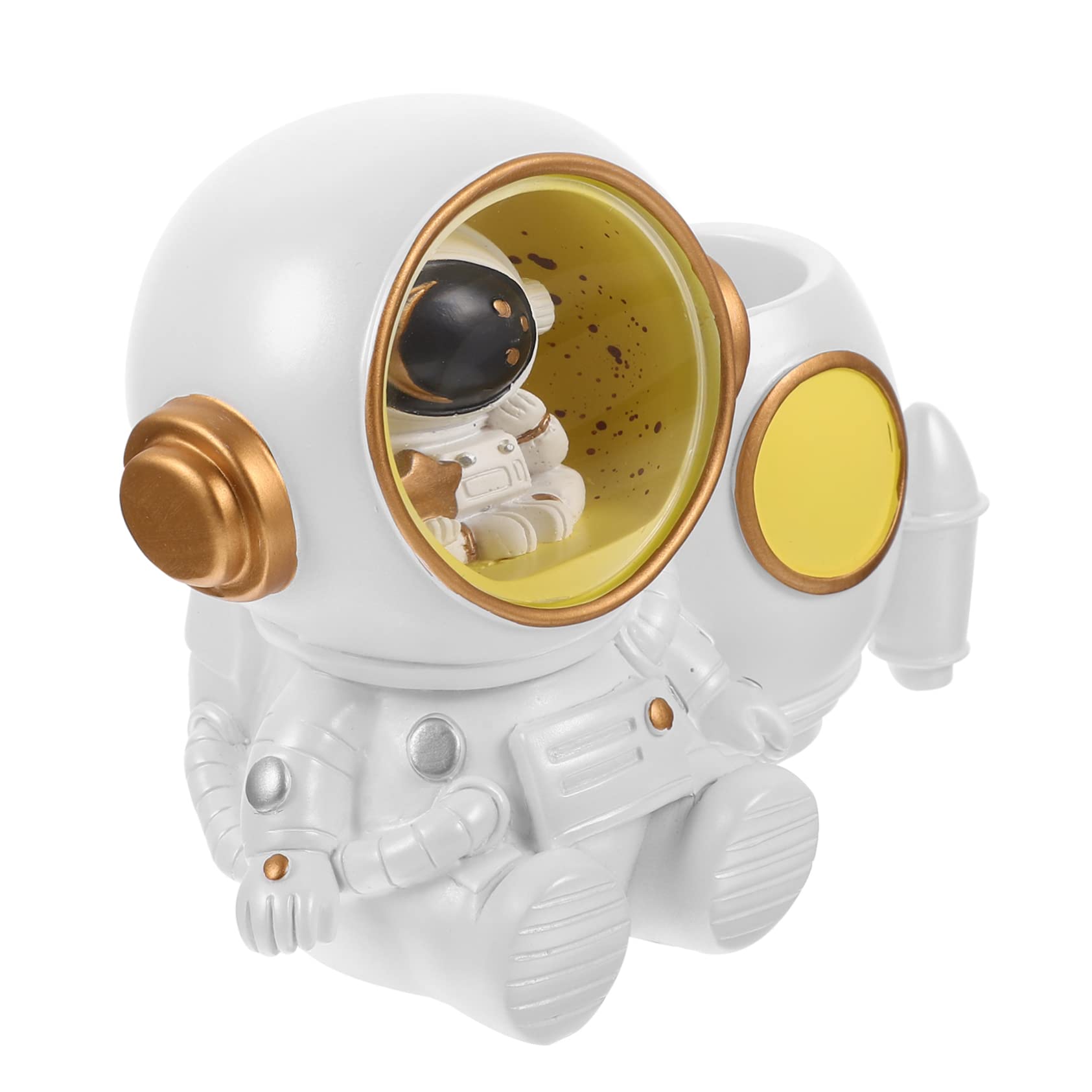Pot à crayons LED astronaute SHINEOFI pour illuminer votre bureau de nuit et trier vos stylos