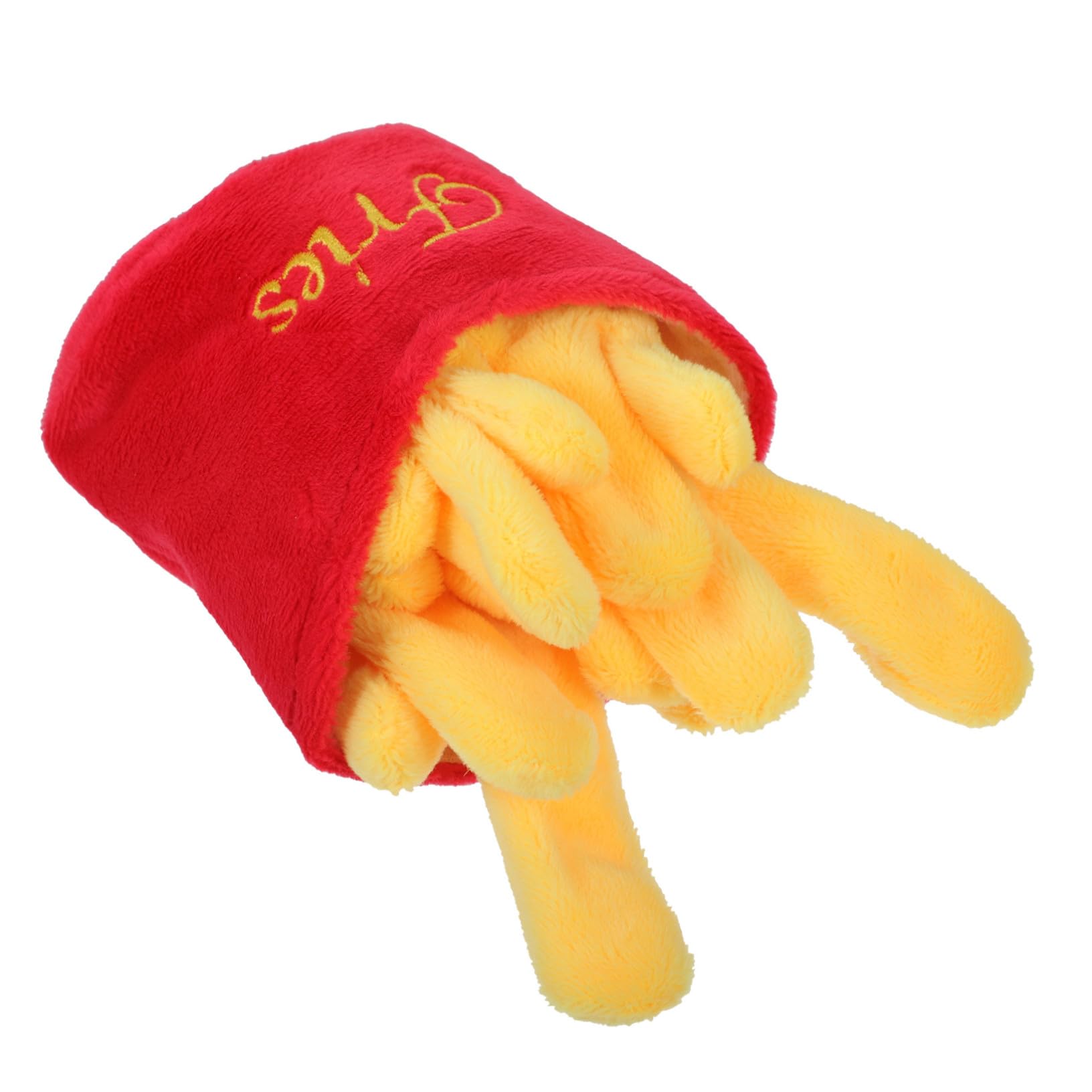 SUPVOX Jouet Couineur pour Chien en Peluche, d'Aliment, Résistant aux Morsures, pour Tirer et Secouer, Rouge, pour Chiot