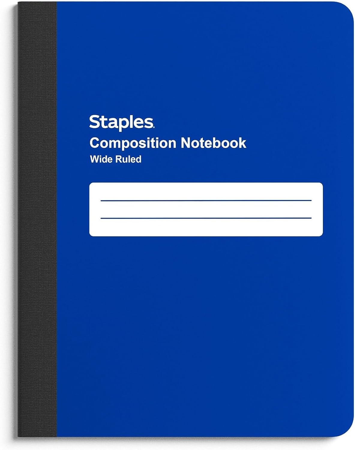 STAPLES Poly Composition Notebook, 9.75” x 7.5”, Wide Ruled, 70 Sheets, Assorted Colors, 24/Carton