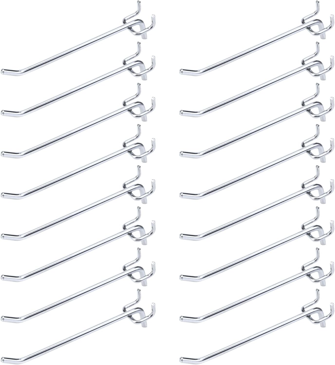 WDONAY Stainless Steel Trident Round Hole Hook Perforated Plate Hook for Storage Tools 150mm/5.