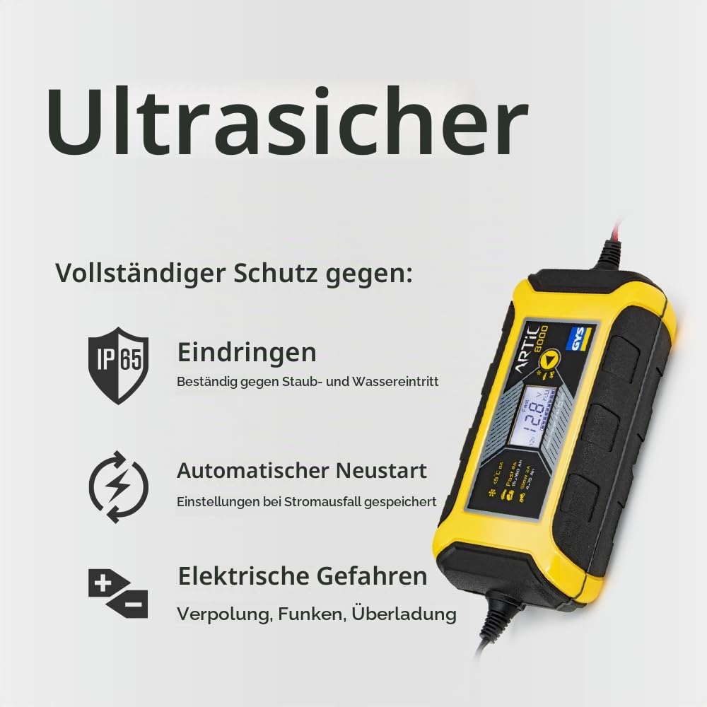 GYS GYSLadegerät Batterieladegeräte für Fahrzeuge mit 12V Batterien Artic 8000, Nee