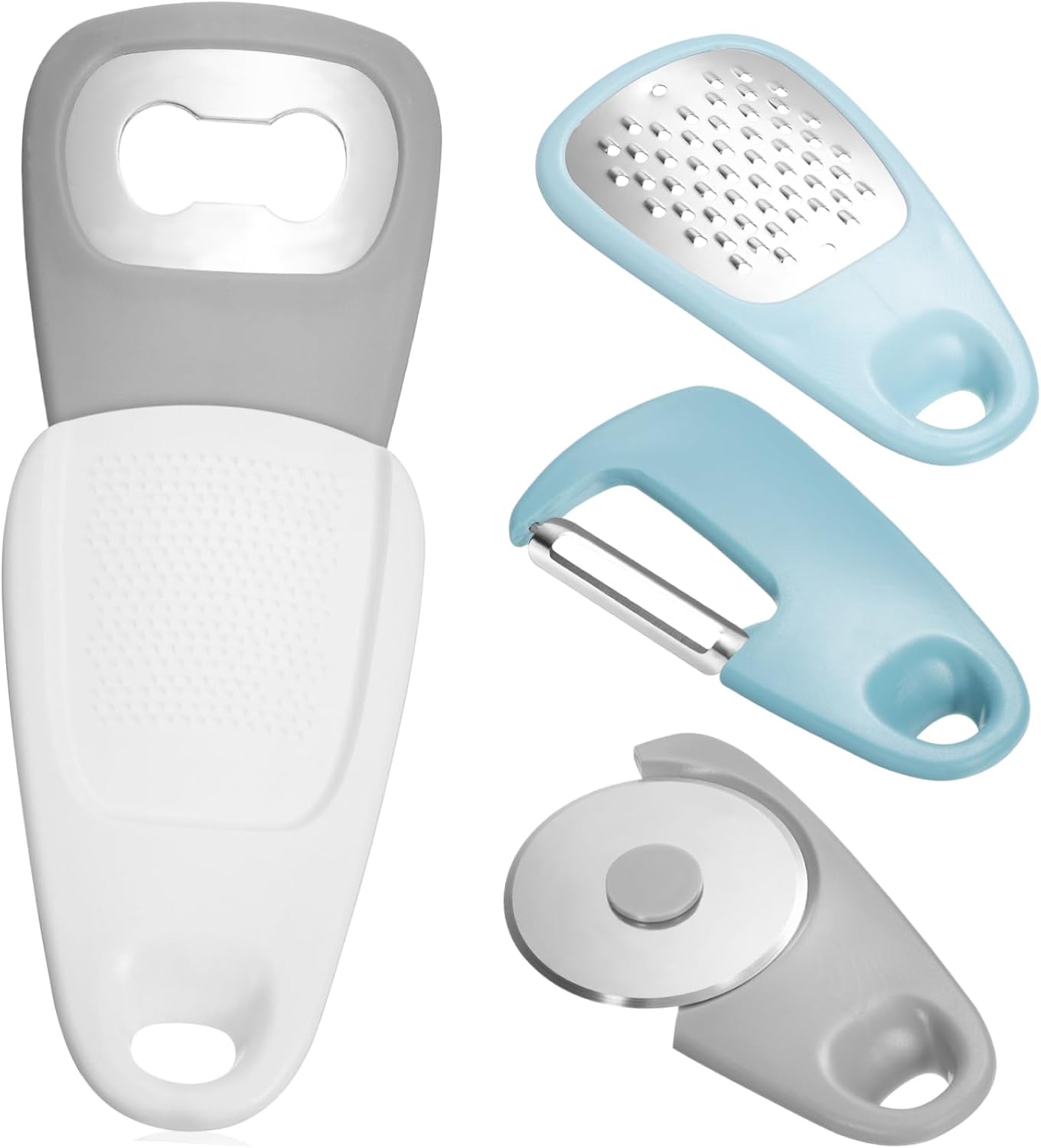 1Set Potato Grater Carrot Peeler Food Crusher Bottle Opener for Home Cooking Outdoor Use