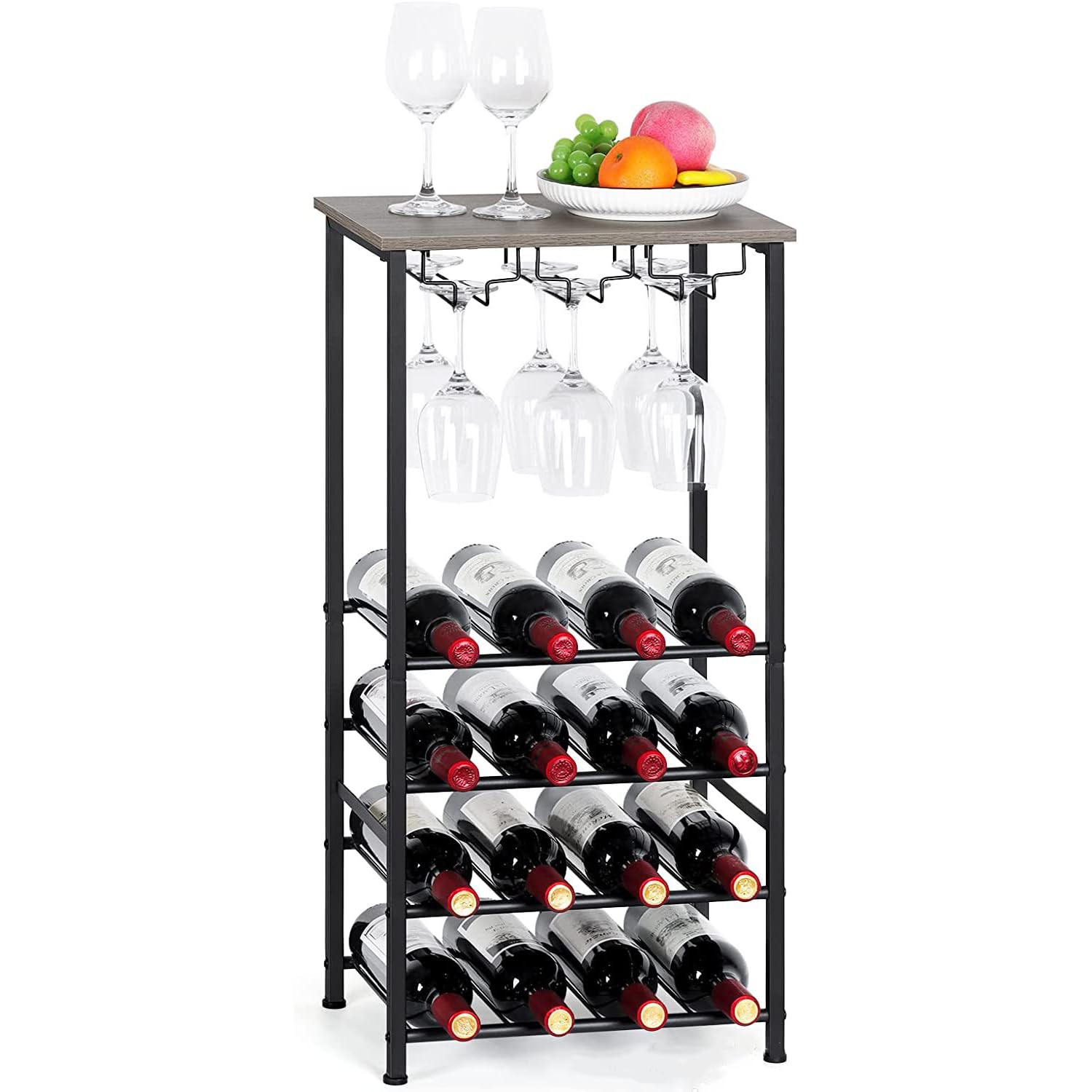 Casier à vin sur pied élégant pour votre cuisine et vos soirées