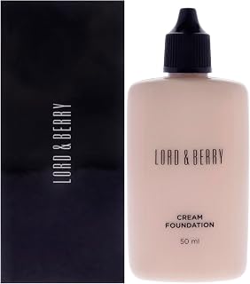Lord and Berry Cream Foundation Fluid- Non-Greasy Foundation Makeup - Face Makeup with Hyaluronic Acid - Easy to Blend - 8616 Pale Ivory - 50 mlNext step: Improve listing quality