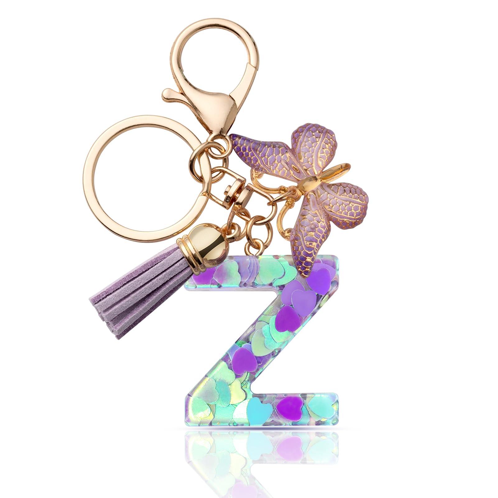 CHUQING Schlüsselanhänger Buchstabe Mädchen Schlüsselanhänger mit Anfangsbuchstaben Anhänger Schlüssel Letter Keychain für Frauen Damen