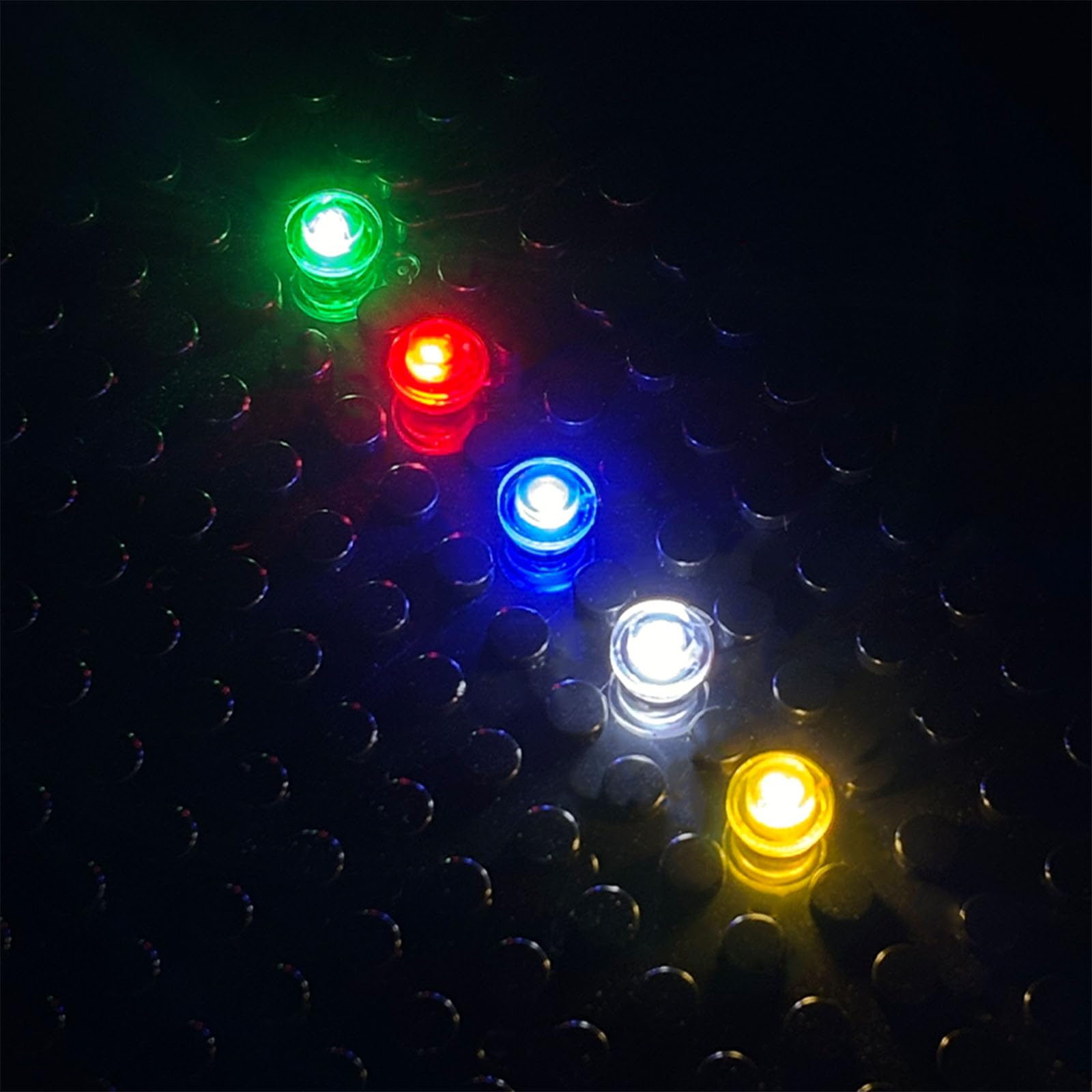 Photo 1 of 10 PCS LED Dot Lighting Kit for Building Blocks - USB Powered DIY LED Light Accessories, Compatible with Building Block Models (Green)
