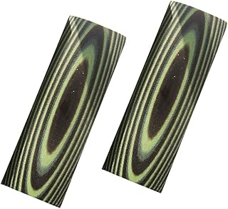 2 pcs G10 Micarta Knife Handle Scales Slabs Knives Custom DIY Tool Material for Knife Making Blanks Blades (Fluorescent green&Black) - AOHOCA