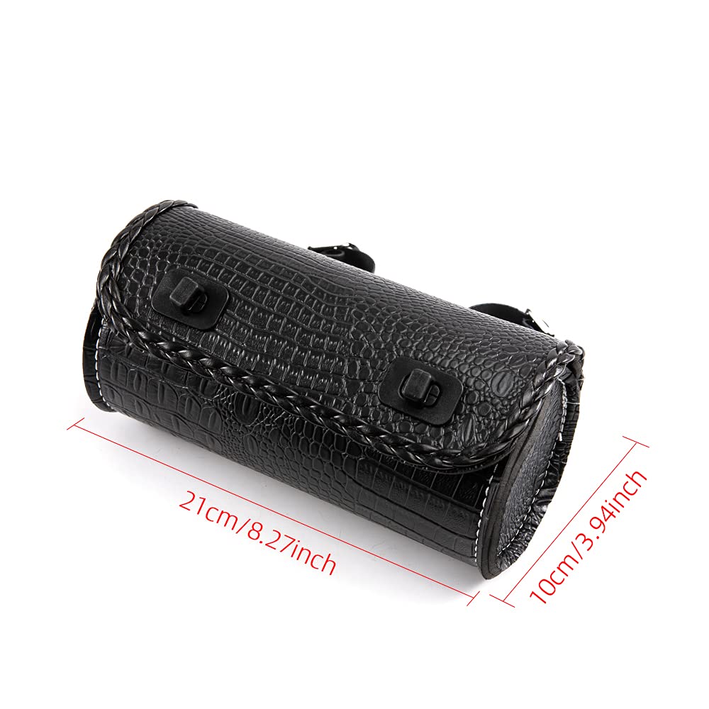 Borsa da manubrio universale per moto, Borsa da sella impermeabile con 2 cinghie di fissaggio